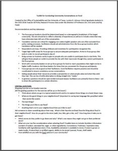 community-food-convo